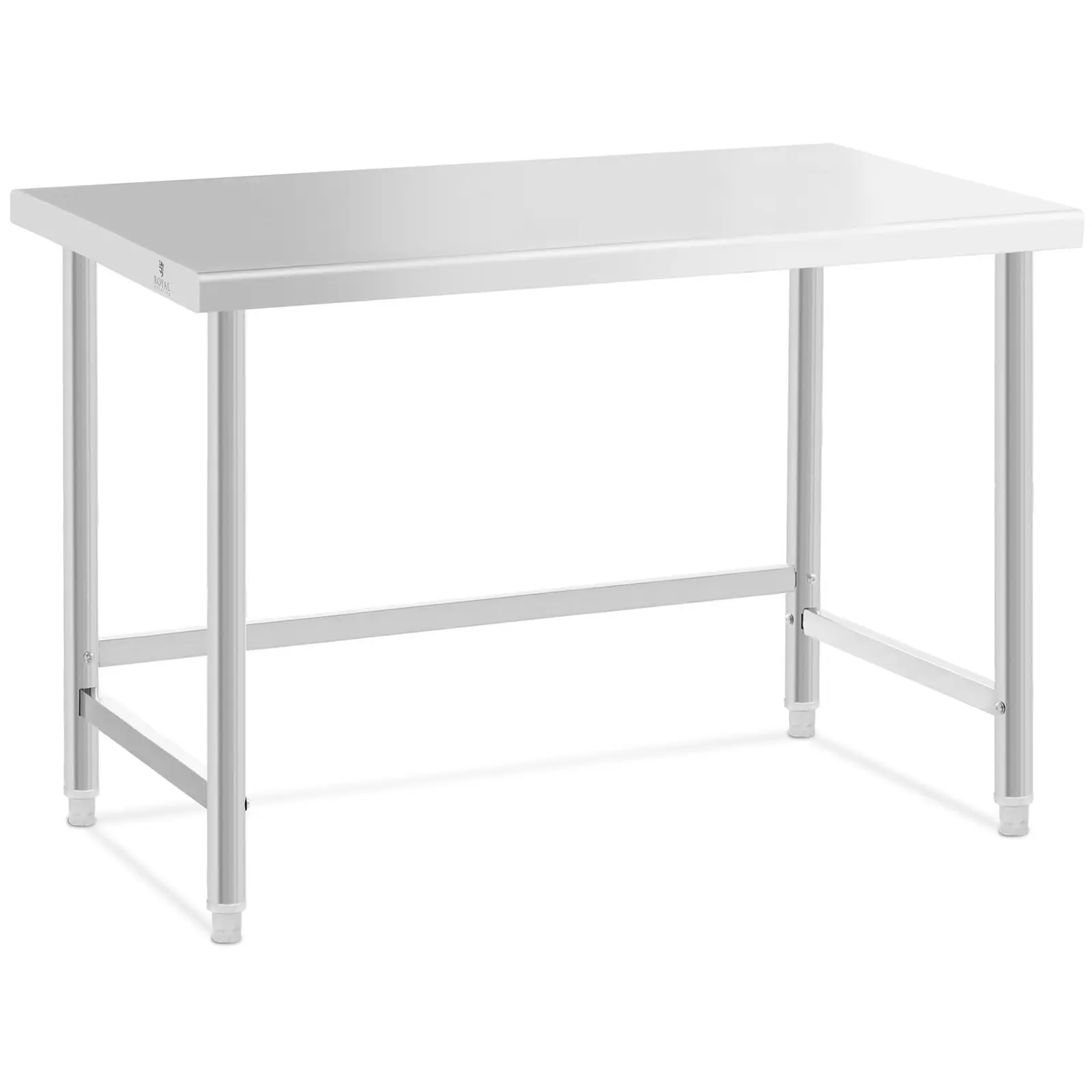 Stainless steel table - 120 x 60 cm - 91 kg load capacity - Royal Catering