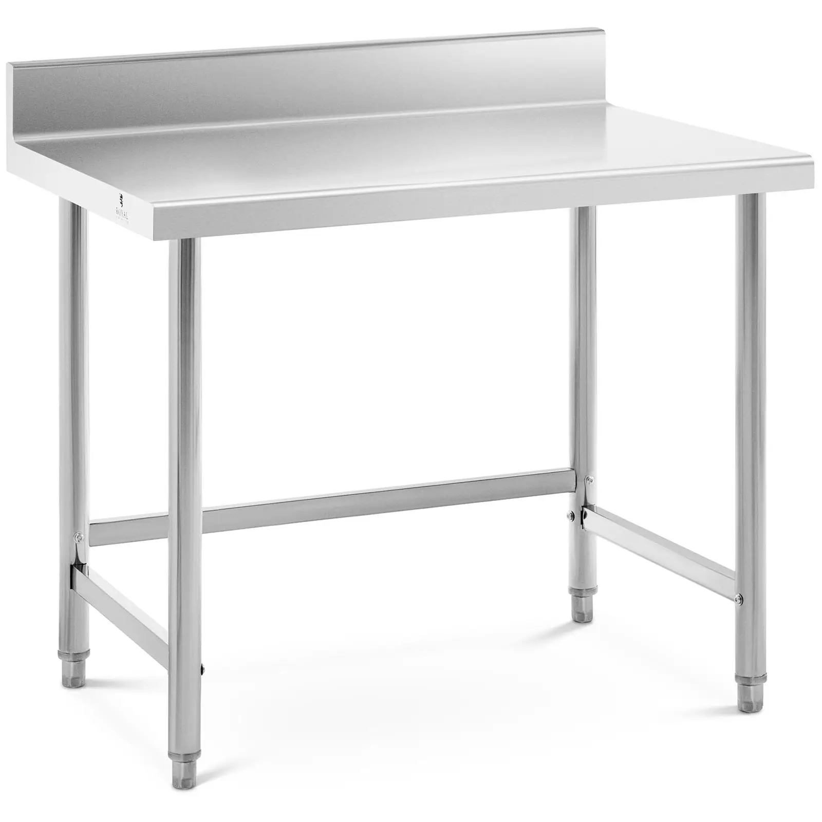 Pracovní stůl z ušlechtilé oceli 100 x 70 cm lem nosnost 92 kg - Pracovní stoly Royal Catering