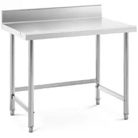 Stainless steel table - 100 x 70 cm - backsplash - 92 kg load capacity - Royal Catering