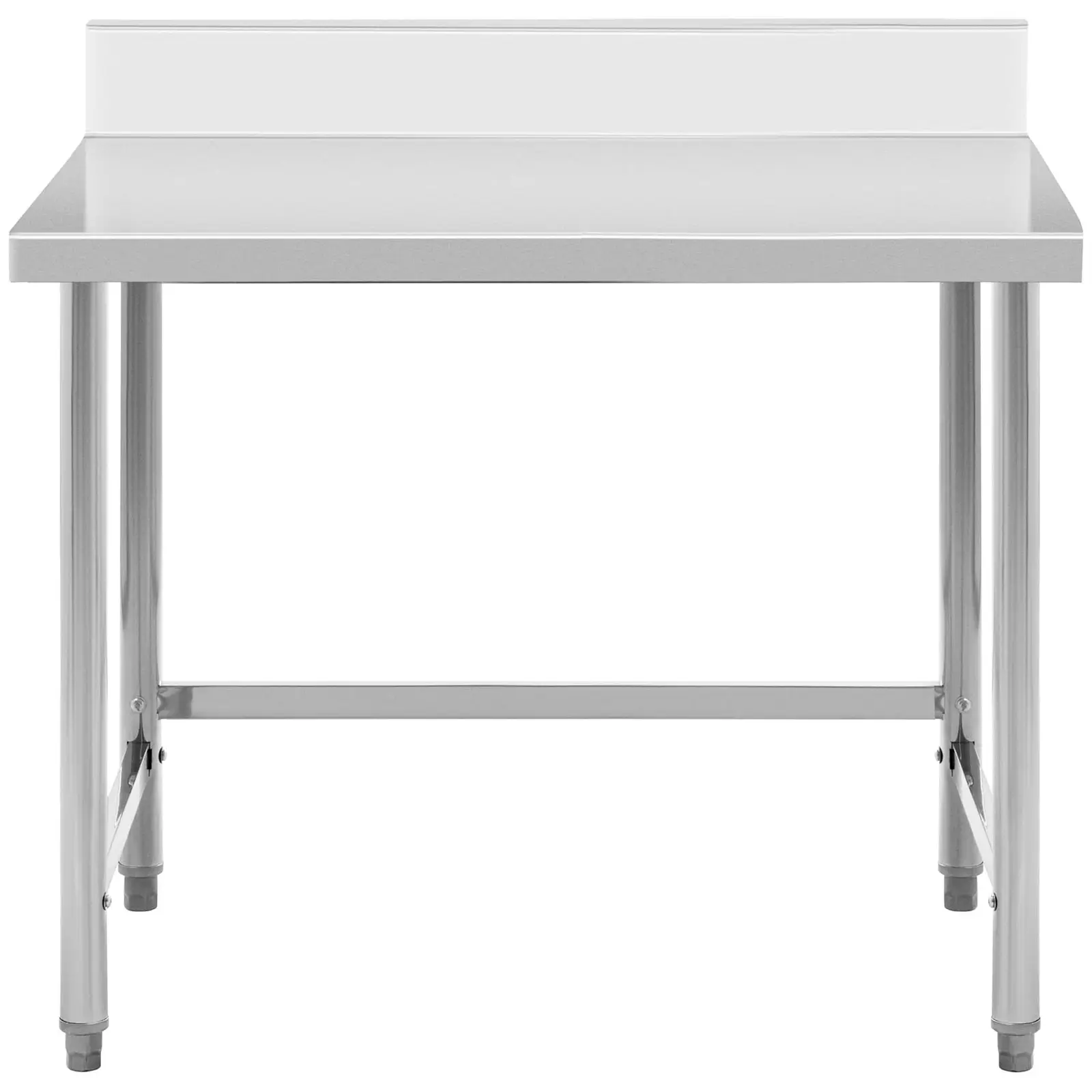 Pracovní stůl z ušlechtilé oceli - 100 x 70 cm - lem - nosnost 92 kg - Royal Catering