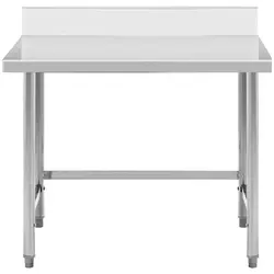 Stainless steel table - 100 x 60 cm - backsplash - 90 kg load capacity - Royal Catering