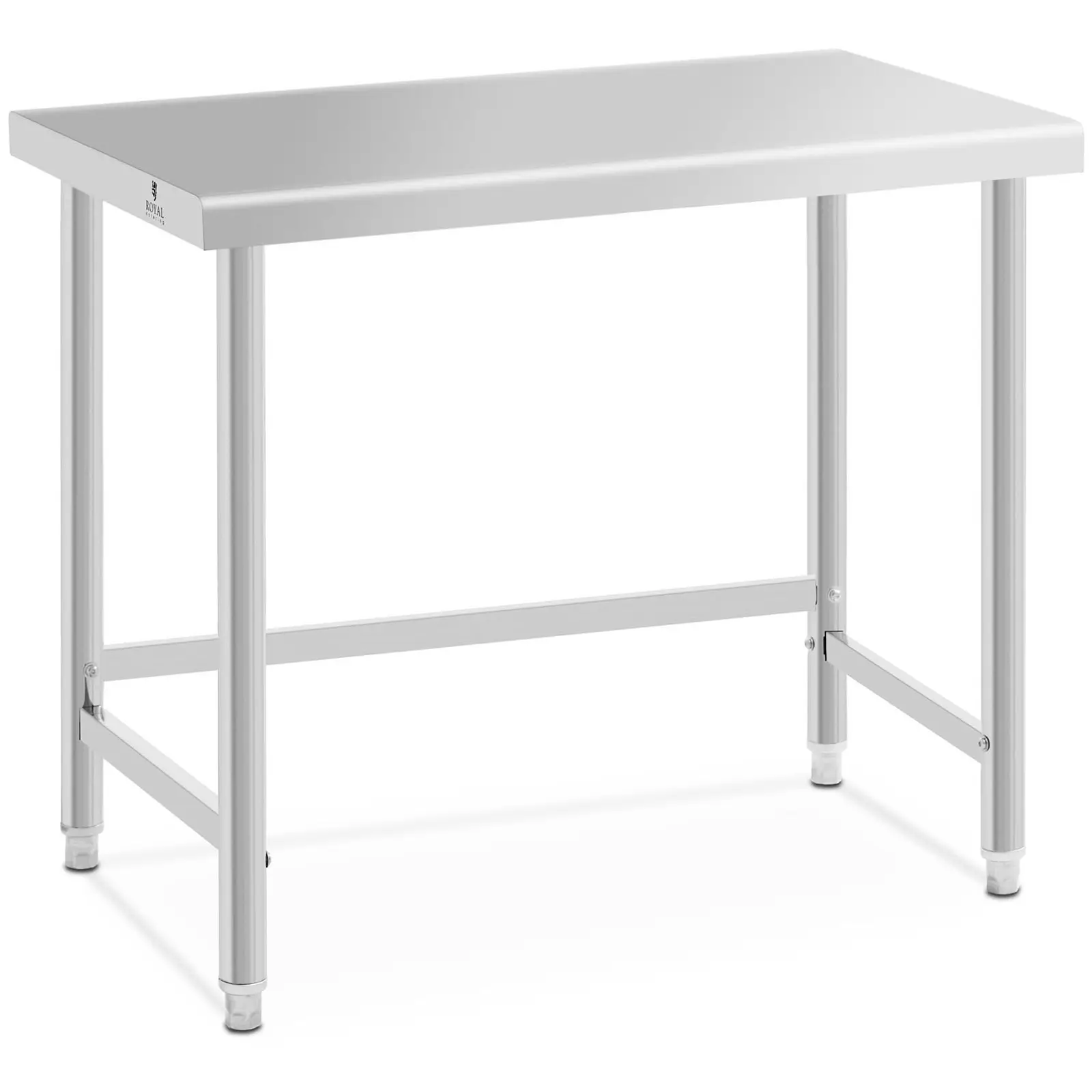 Table de travail inox - 100 x 60 cm - Capacité de 90 kg - Royal Catering