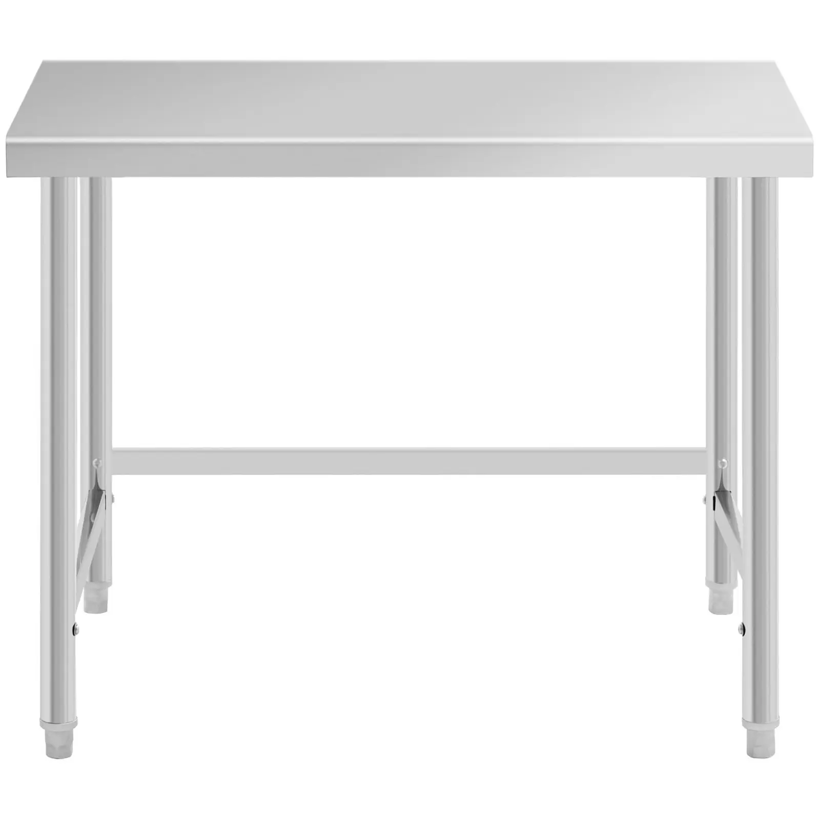 Rozsdamentes acél asztal - ECO - 100 x 60 cm - 90 kg - Royal Catering (Lábak magasságának beállítása: 20 mm)