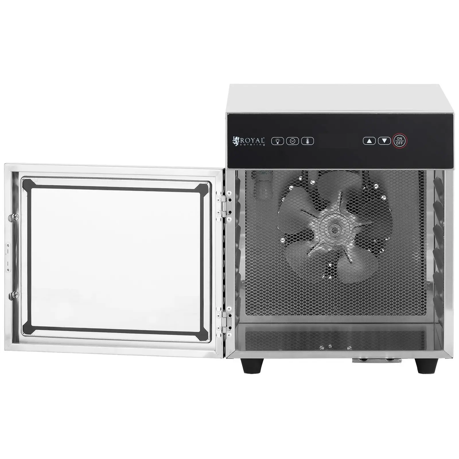 Kasvikuivuri - ruostumaton teräs - 500 W - 6 kuivaustasoa - Royal Catering (Materiaali: Ruostumaton teräs)