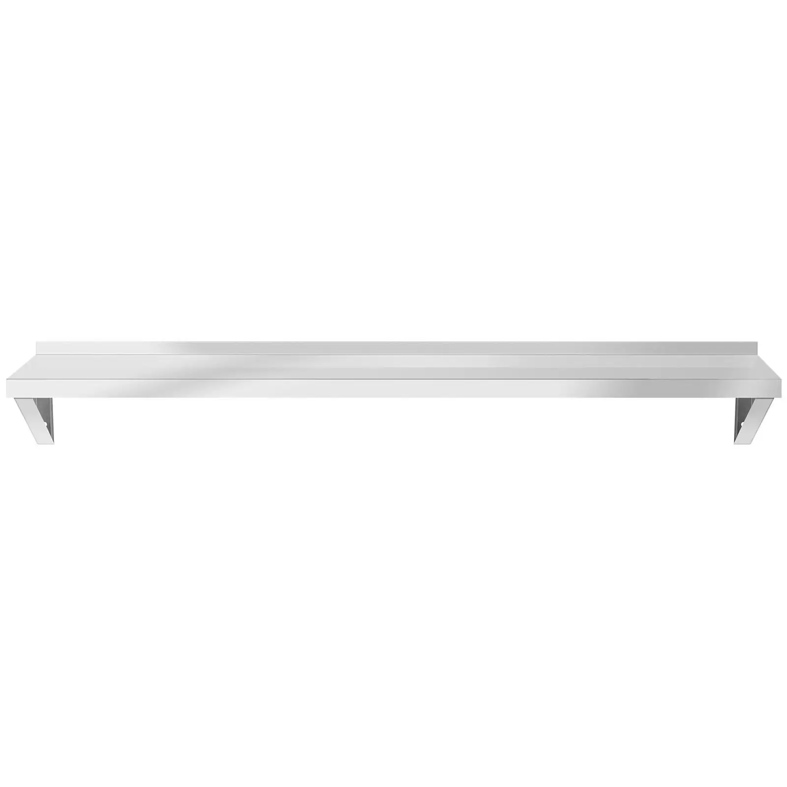 Wandbord - Edelstahl - 180 x 40 cm - bis 80 kg - Royal Catering (Stärke Ablage: 40 mm)