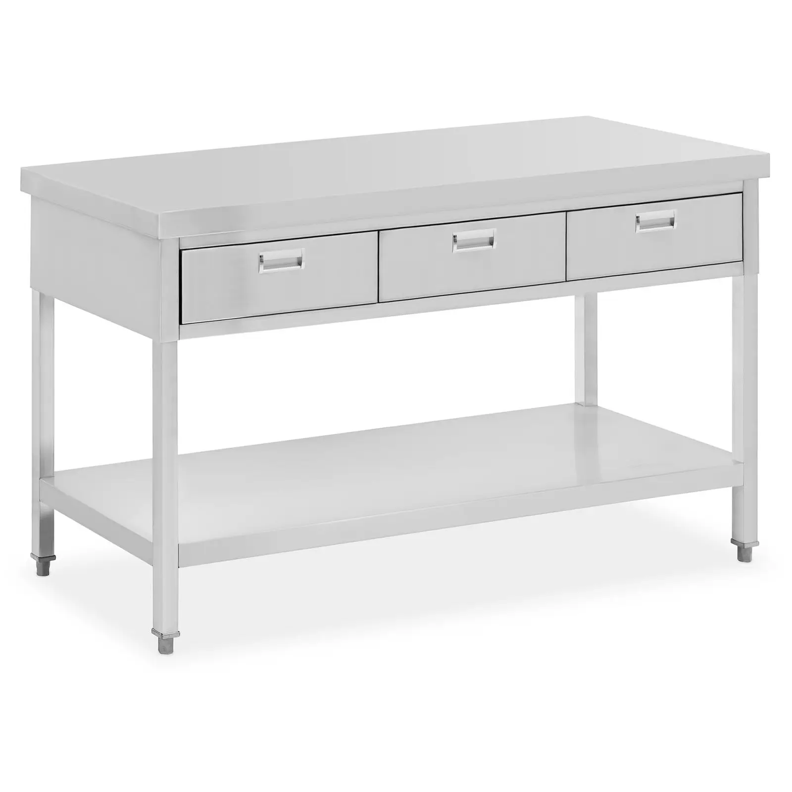 Table de travail inox - PREMIUM - 150 x 60 cm - 295 kg - 3 tiroirs - Royal Catering