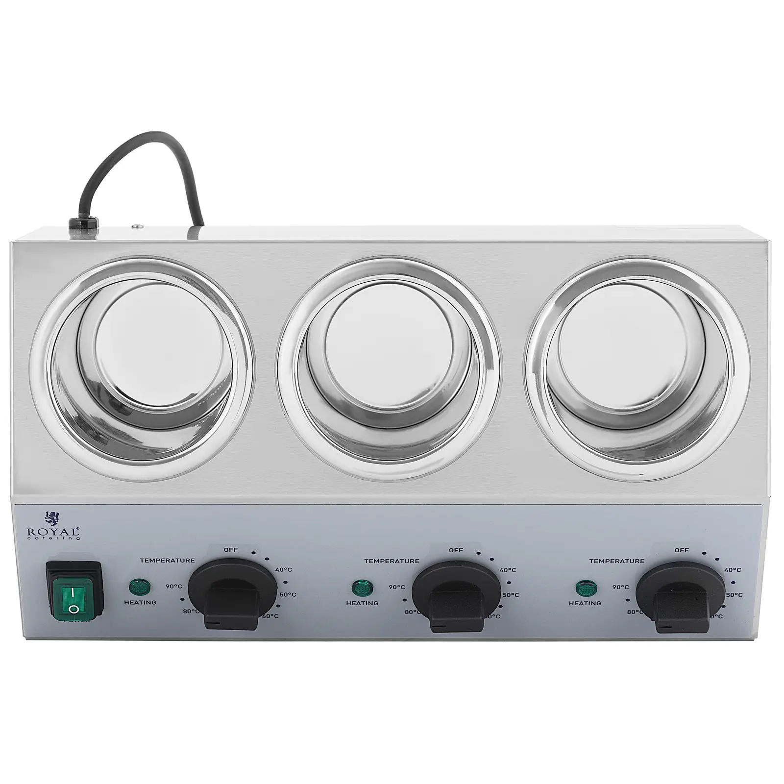 Sauce Warmer - 3 x 1 L - Top control panel - Royal Catering