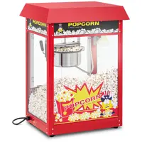 Popcornmaskin - Retrodesign - 150 / 180  °C - Röd - Royal Catering