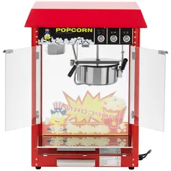 Popcornmaskine - retrodesign - 150 / 180 °C - rød - Royal Catering