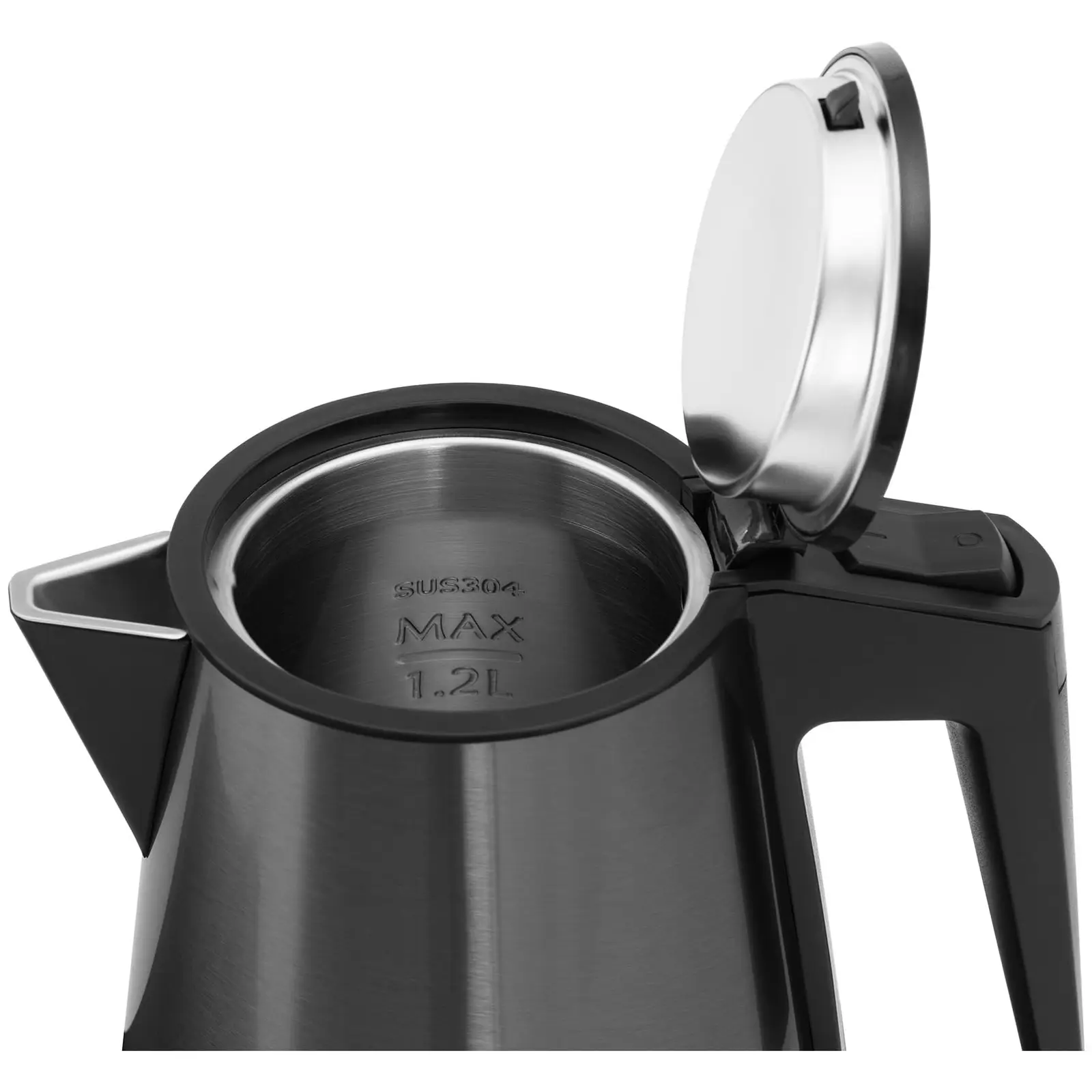 Plateau de courtoisie hôtel - Avec compartiments pour café et thé - 1,2 l - 1800 W - Noir - Royal Catering (Volume: 1.2 l)
