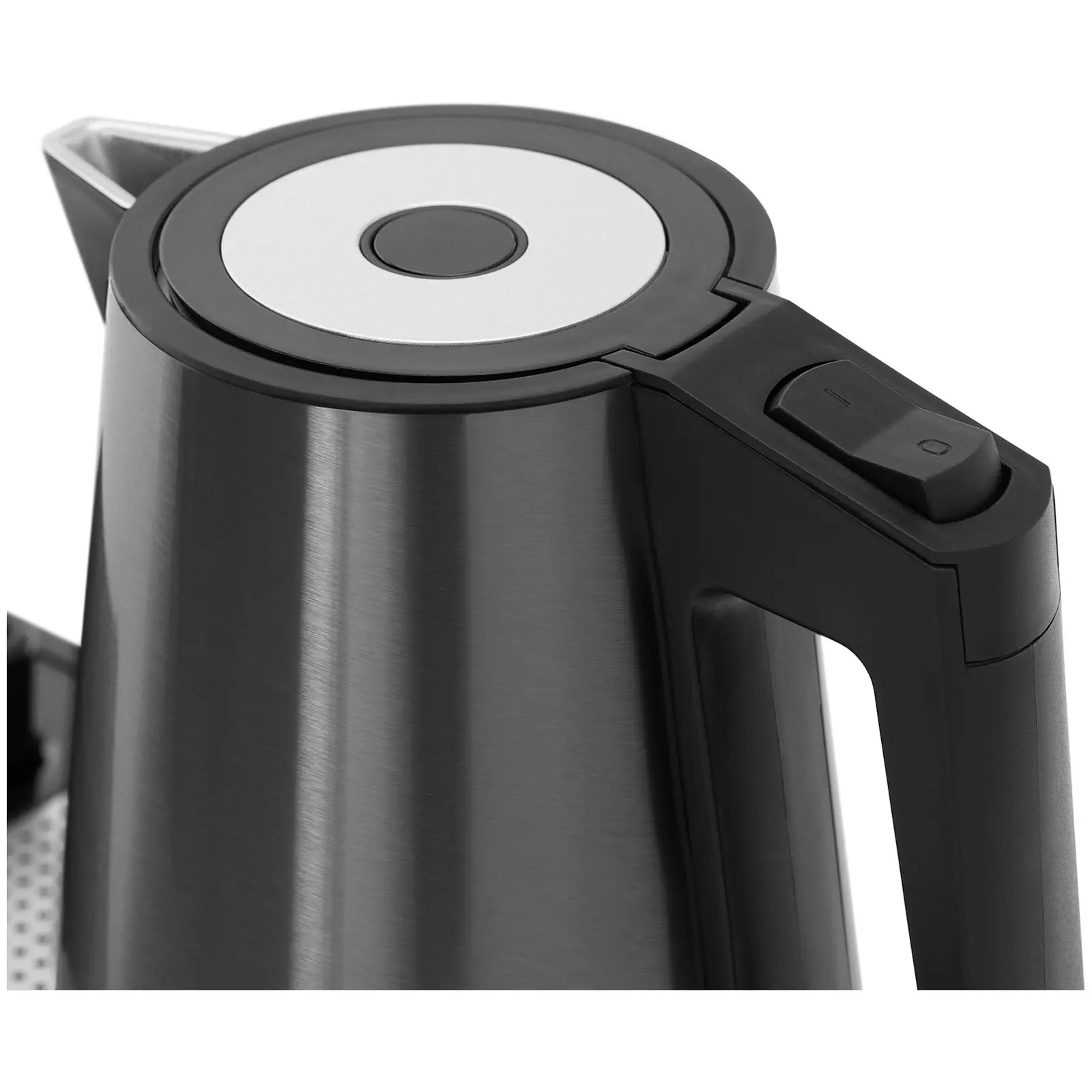 Plateau de courtoisie hôtel - Avec compartiments pour café et thé - 1,2 l - 1800 W - Noir - Royal Catering (Matériau(x): Acier inoxydable)