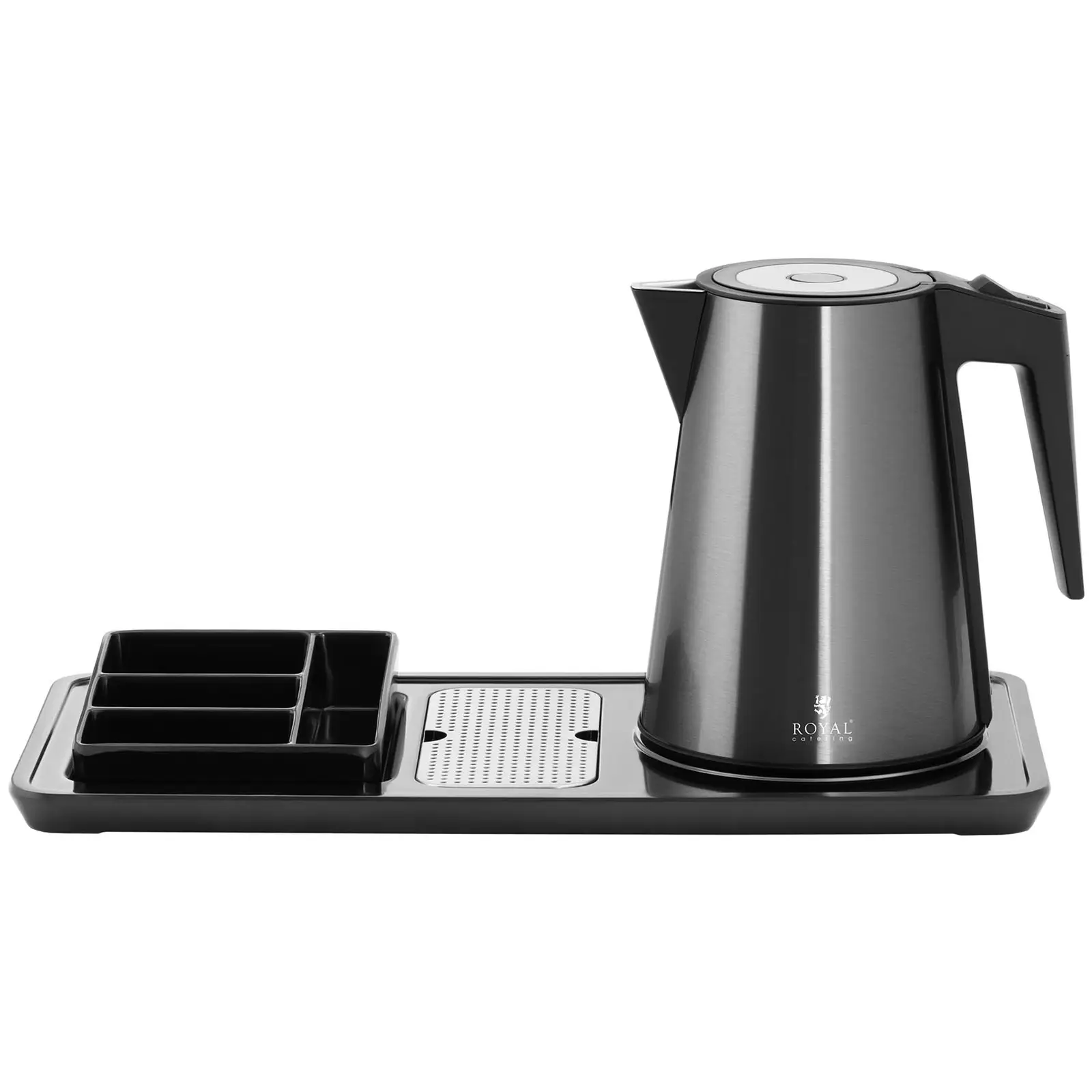 Chaleira elétrica - estação de café e chá - 1.2 l - 1800 W - preta - Royal Catering