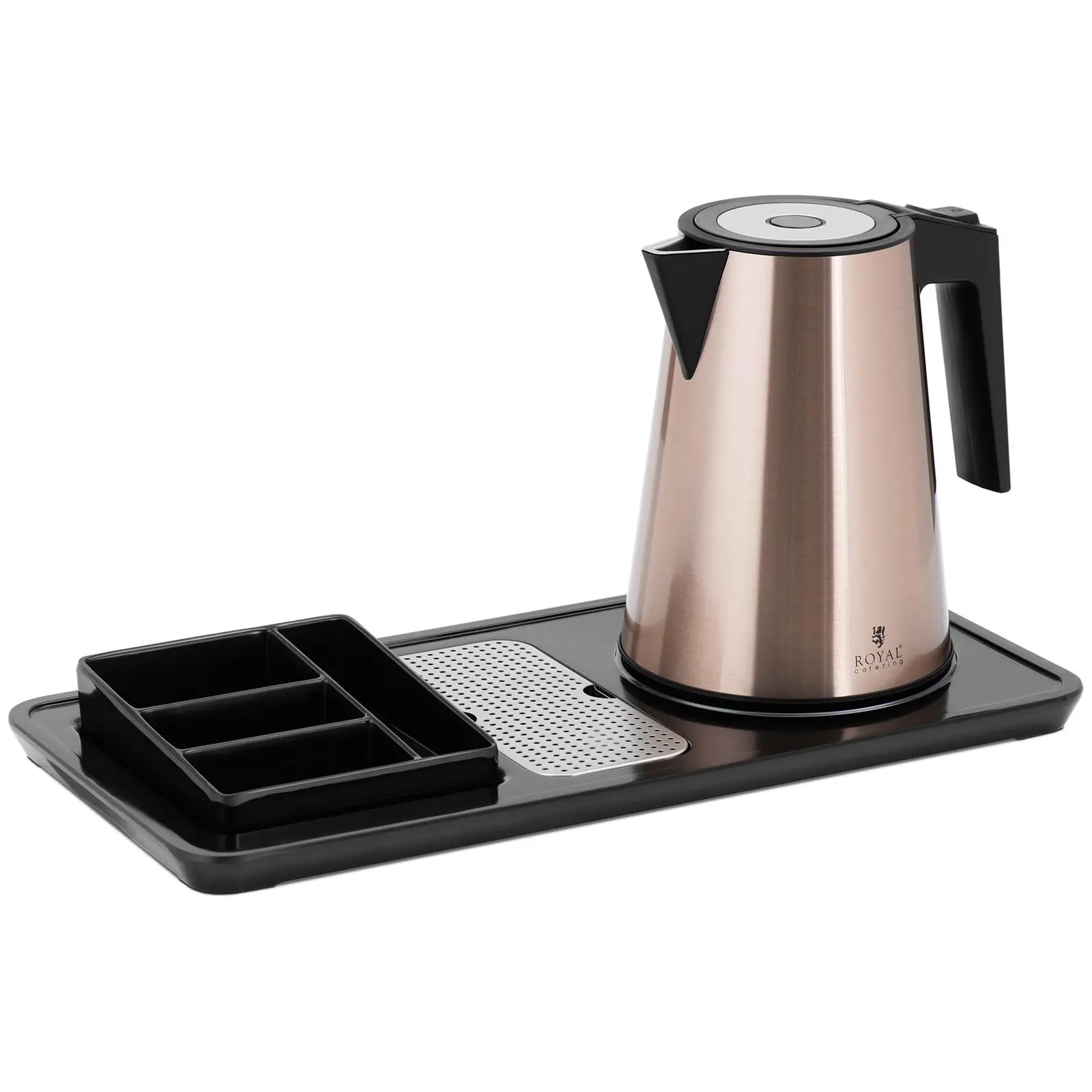 Wasserkocher - Kaffee- und Teestation - 1,2 L - 1800 W - golden - Royal Catering 