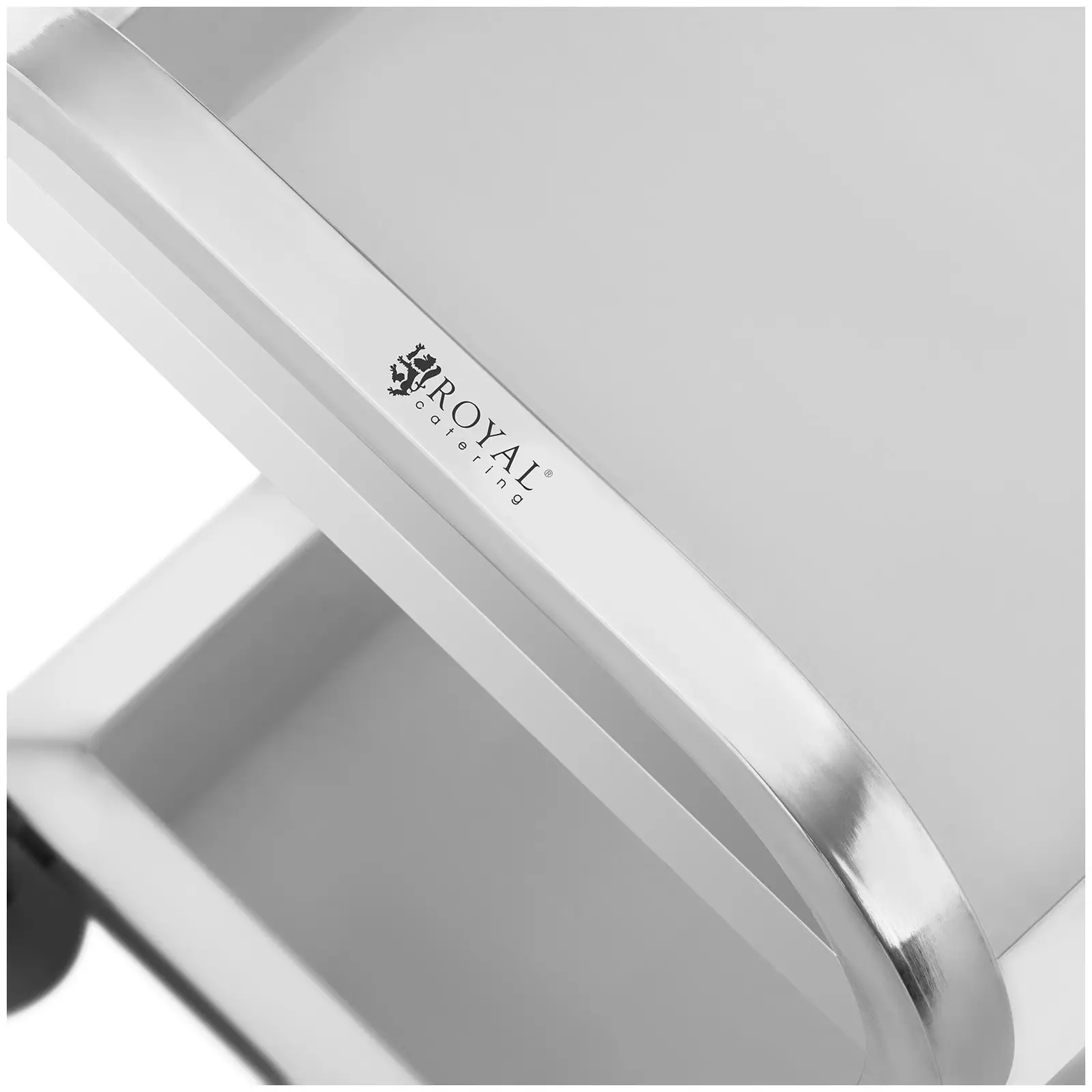 Chariot de service - 2 plateaux - 62,6 x 33,5 x 10 cm - 72 kg - Royal Catering (Nombre de freins: 2)