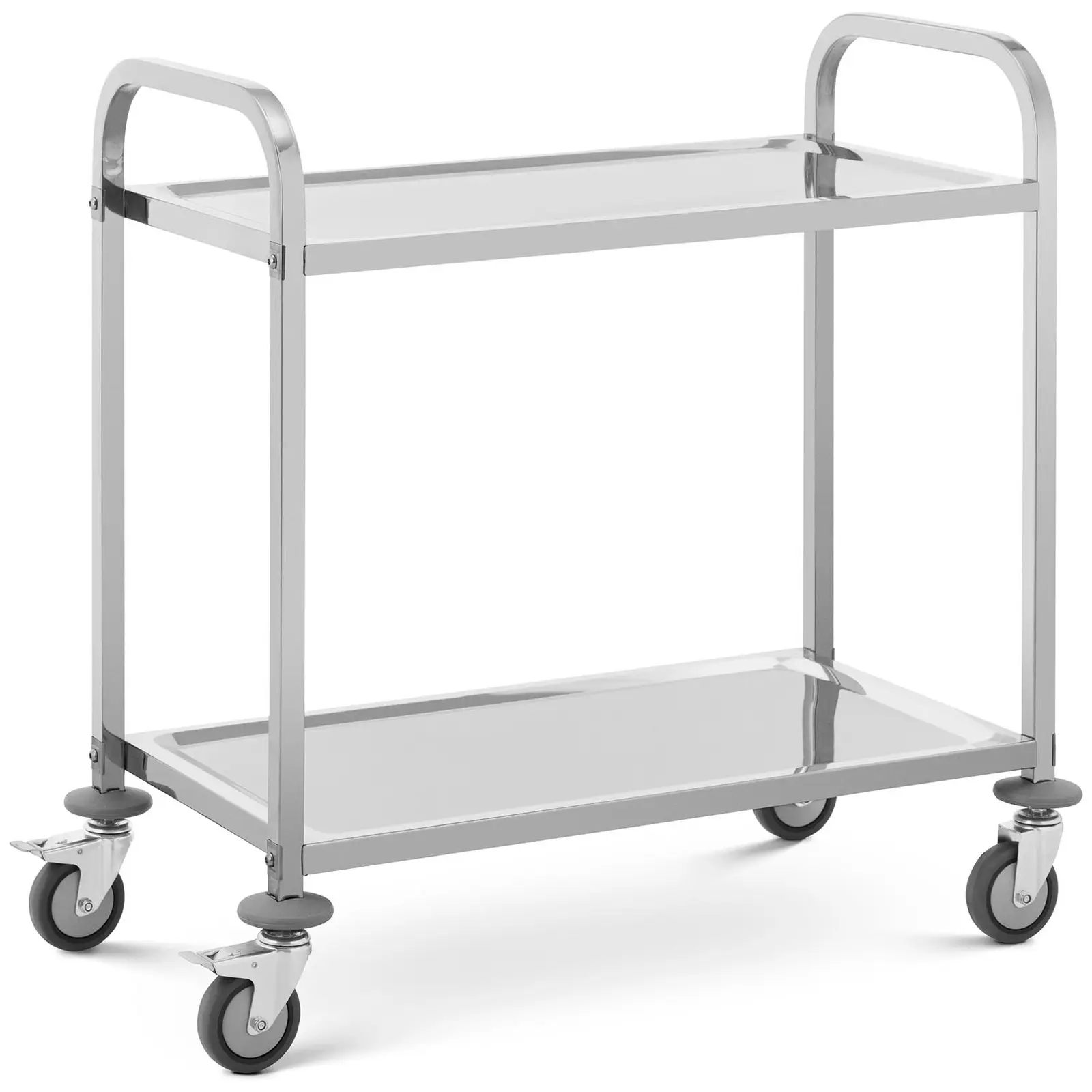 Tarjoiluvaunu - ruostumaton teräs - 2 tasoa - tasot: 95 x 50 cm - 300 kg - Royal Catering