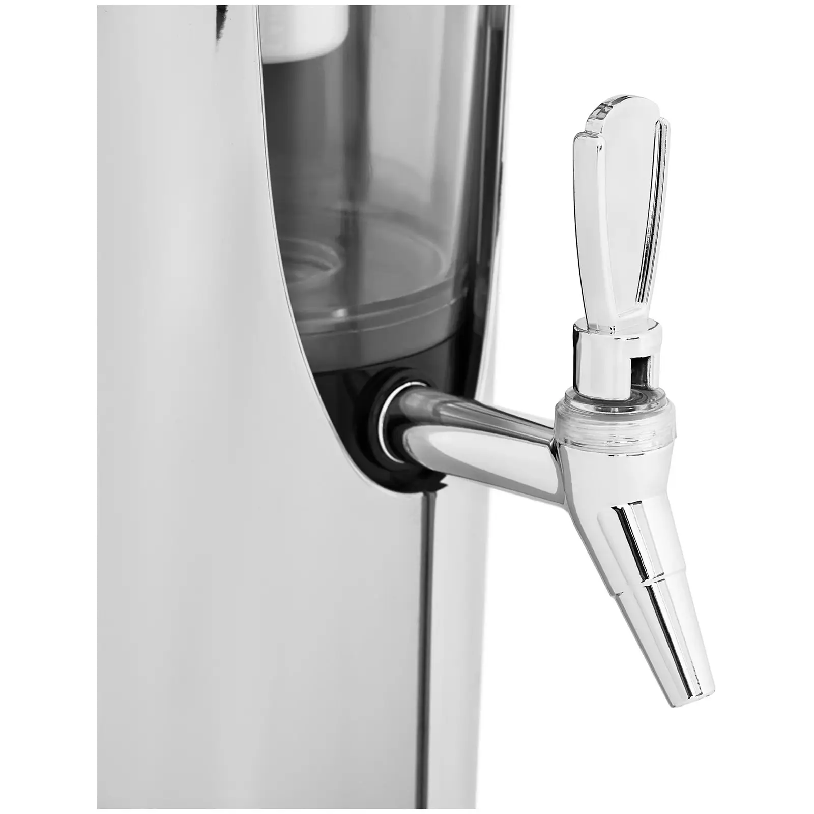 Fontaine à boisson - 3 l - Avec dispositif de refroidissement - Pour verres de 198 mm ou moins - Éclairage LED - Argent - Royal Catering (Volume: 3 l)