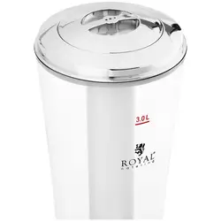 Dávkovač nápojů - 3 l - chladící systém - pro sklenice do 163 mm - LED osvětlení - stříbrný - Royal Catering