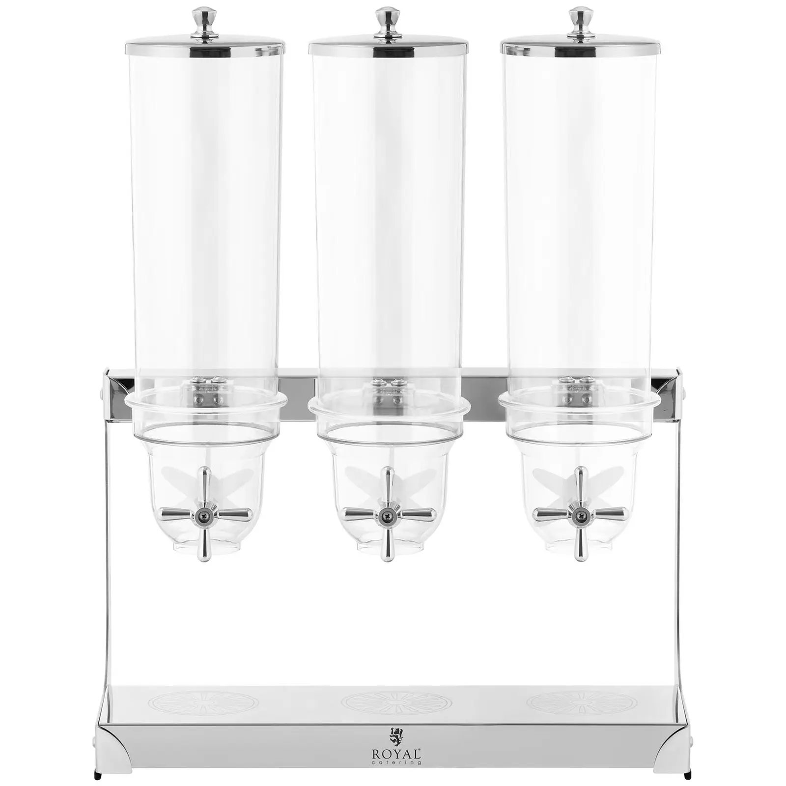 Dozator de cereale - 3 x 3,5 l - Plastic - Royal Catering (Greutate: 4.9 kg)