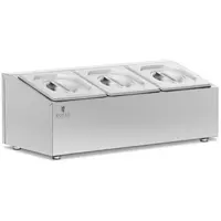 Espositore GN in acciaio inox - 3 GN 1/6 - 5,7 L - Royal Catering