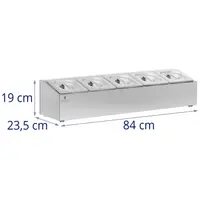 GN-teline - 5 GN 1/6 - 9,5 l - Royal Catering