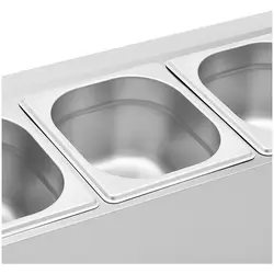 Espositore GN in acciaio inox - 6 GN 1/6 - 11,4 L - Royal Catering