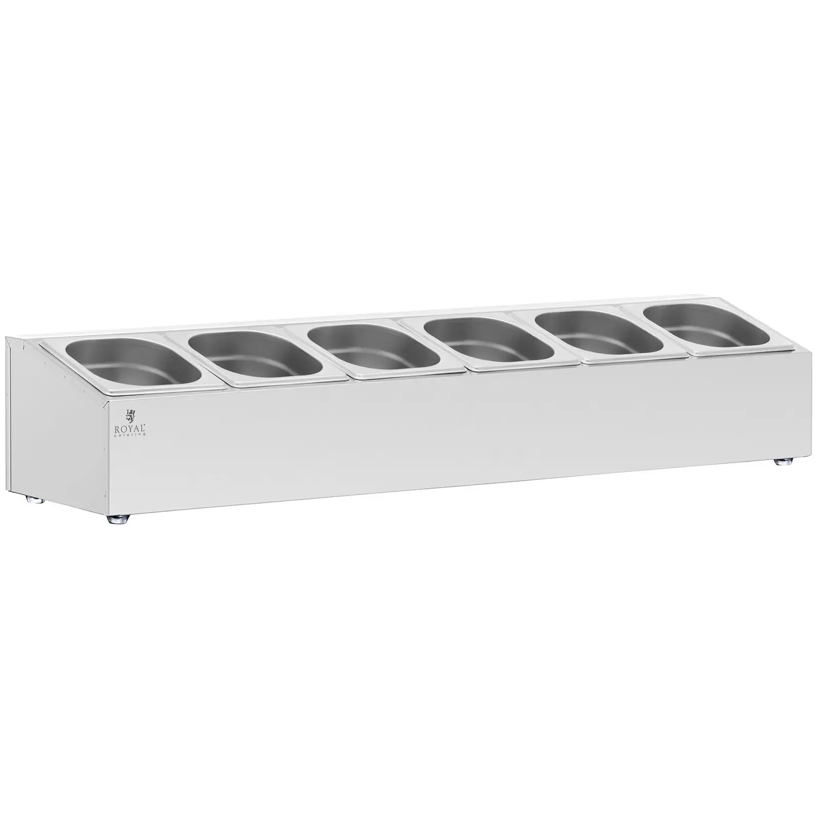 Support bac GN - 6 bacs GN 1/6 - 11,4 l - Royal Catering (Dimensions (LxlxH): 101 x 23.5 x 19.5 cm)