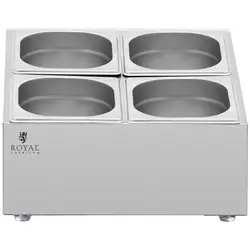 Support bac GN - 2 x 2 bacs GN 1/6 - 7,6 l - Royal Catering
