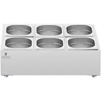 Vandens vonia („Bain-marie“) - 2 x 3 GN 1/6 - 11,4 l - „Royal Catering“