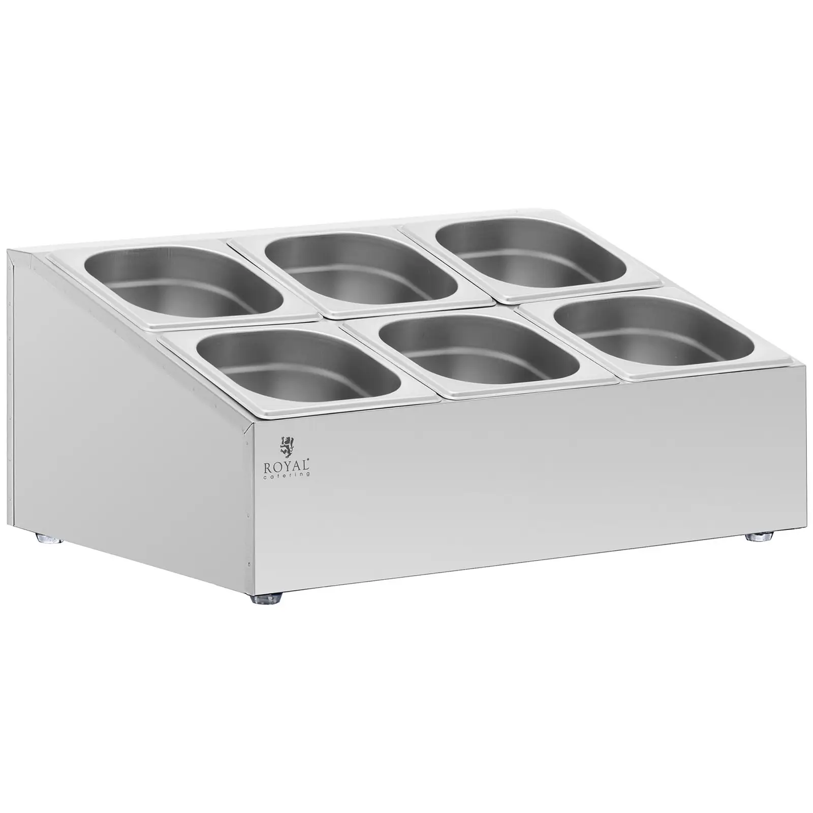 Nástavba na gastronádoby - 2 x 3 gastronádoby GN 1/6 - 11,4 l - Royal Catering (Rozměry (DxŠxV): 51 x 40 x 13.5 cm)