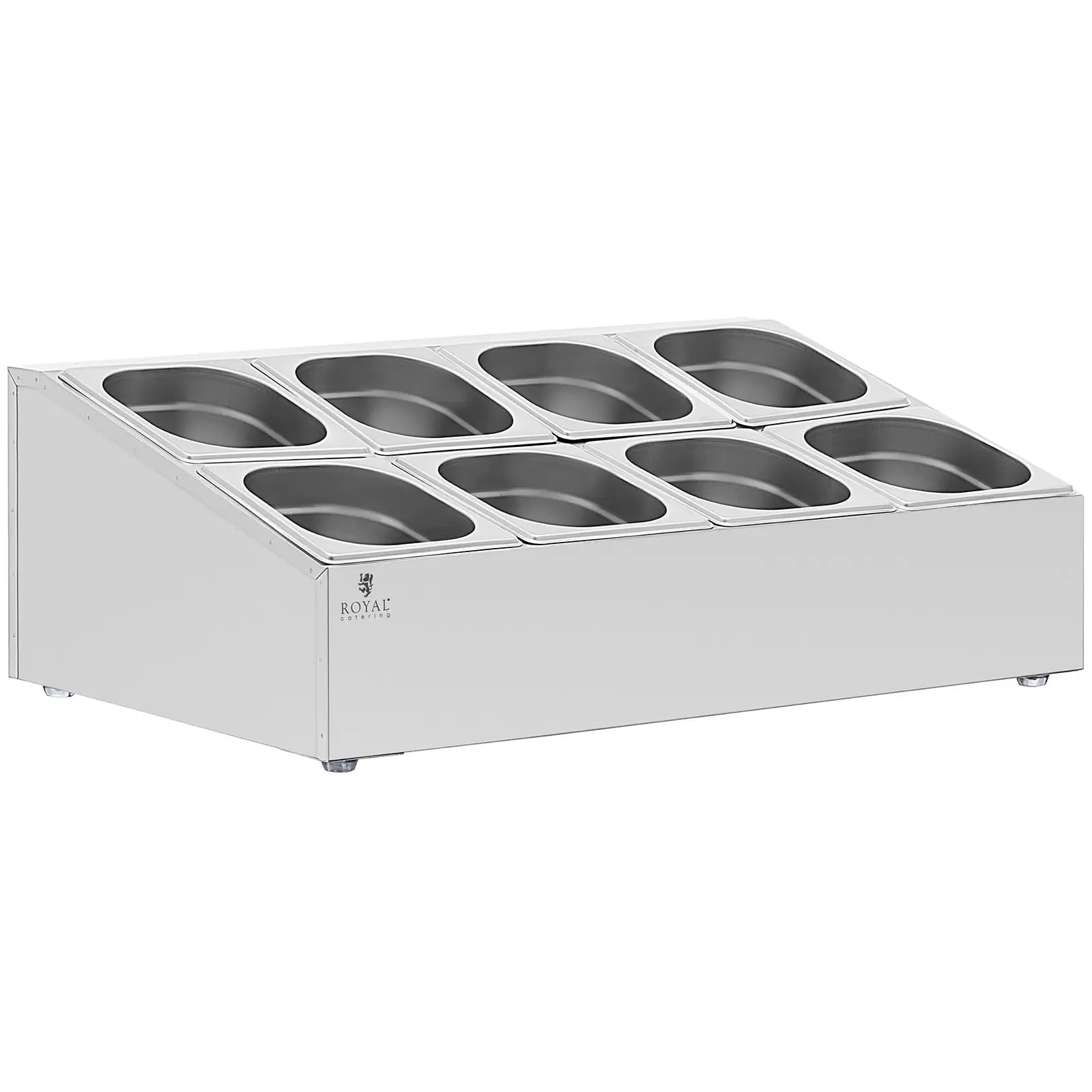 Nástavba na gastronádoby - 2 x 4 gastronádoby GN 1/6 - 15,2 l - Royal Catering (Rozměry (DxŠxV): 67.5 x 40 x 23.6 cm)