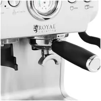 Ekspres do espresso ze stali nierdzewnej - 1-kolbowy - z młynkiem i spieniaczem do mleka - Royal Catering