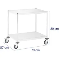 Serving Trolley - 2 shelves - 78.5 x 56.5 x 3.5 cm - 56 cm spacing - 100 kg - Royal Catering