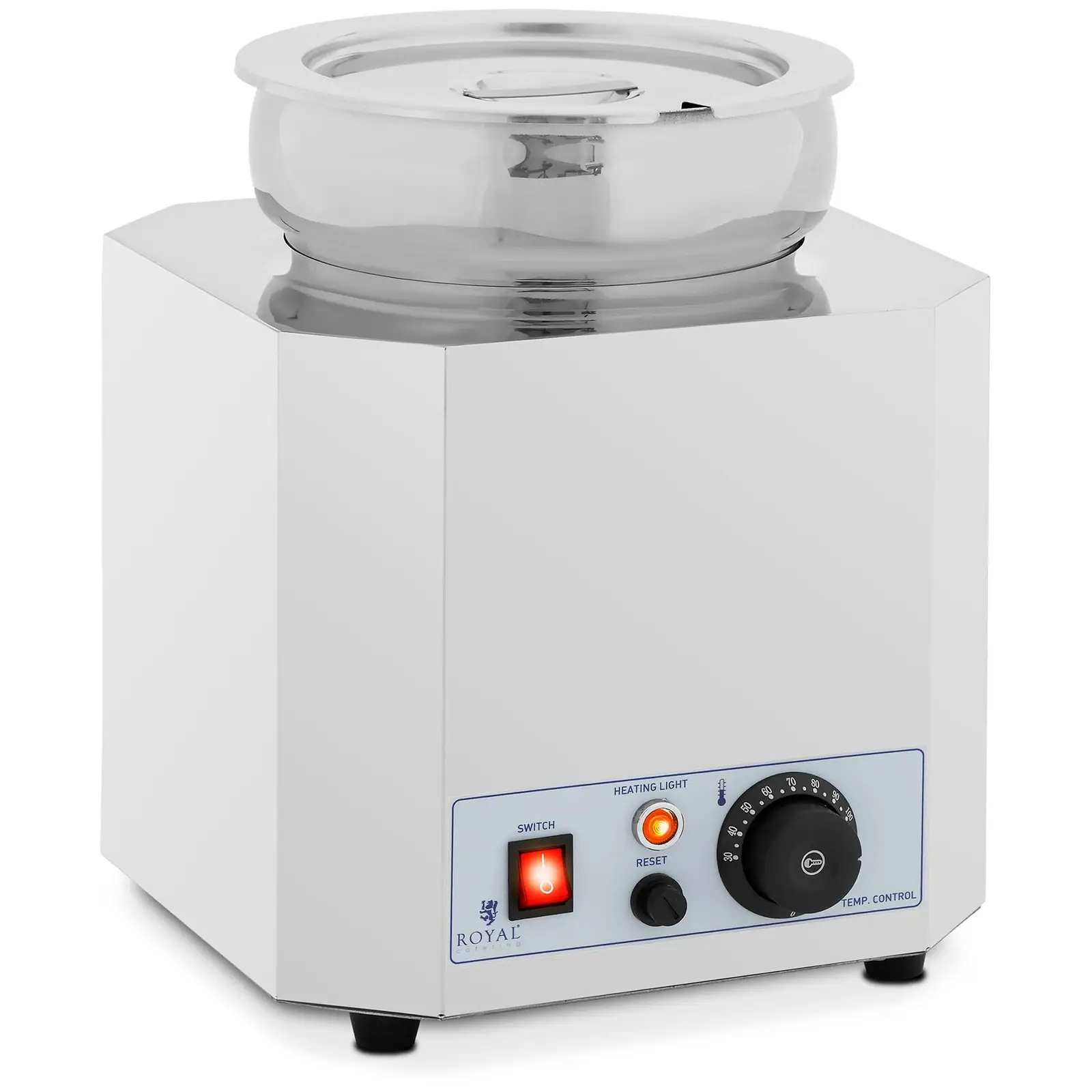 Bain Marie - 7 l - 500 W - fényes - Royal Catering