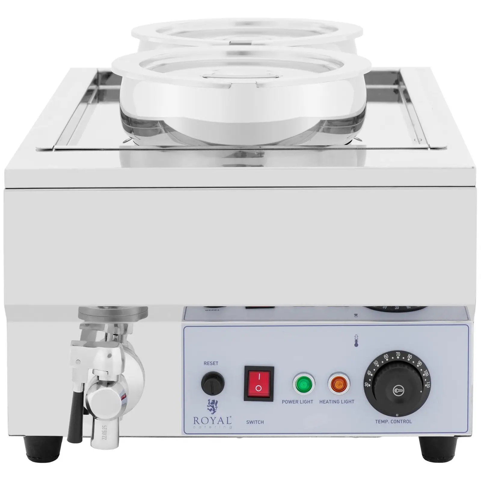 Ohřívač na polévku - 14 l - 1 500 W - matný - Royal Catering (Celkový objem: 14 l)