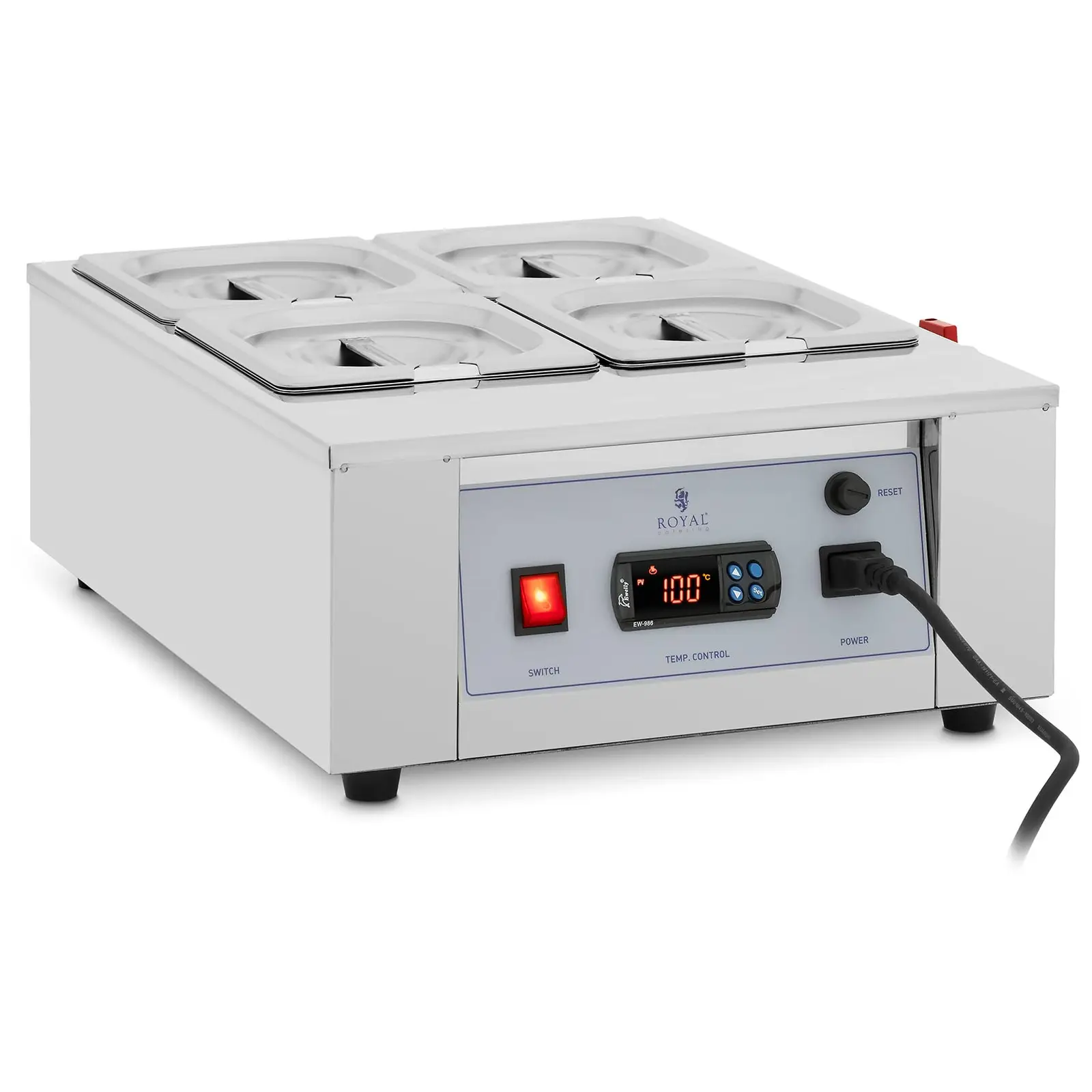 Chocoladesmelter - 4 x 1,5 l - tot 100 °C - Royal Catering