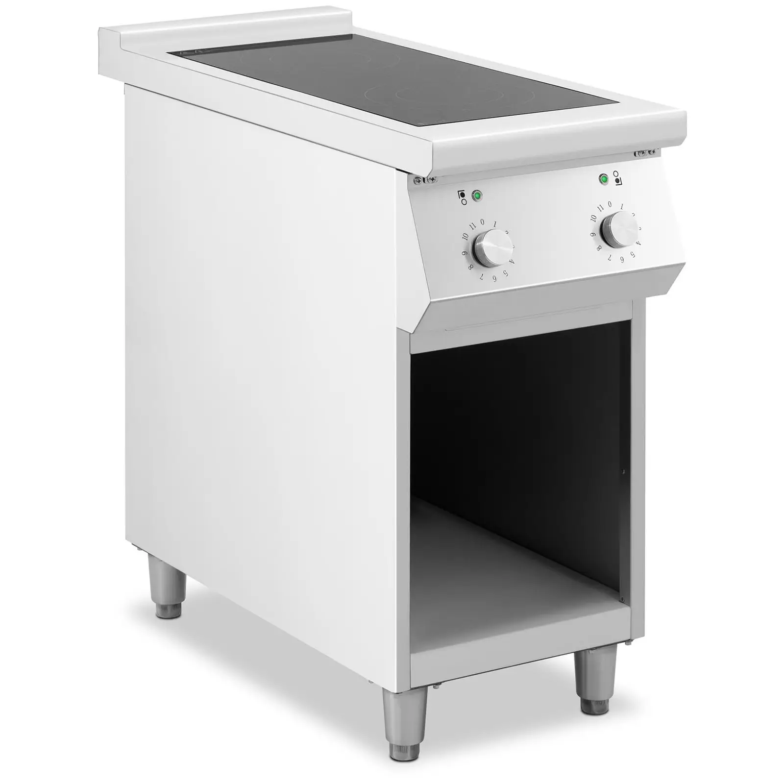 Induktionskomfur - 8500 W - 2 kogeplader - 260 °C - opbevaringsrum - Royal Catering