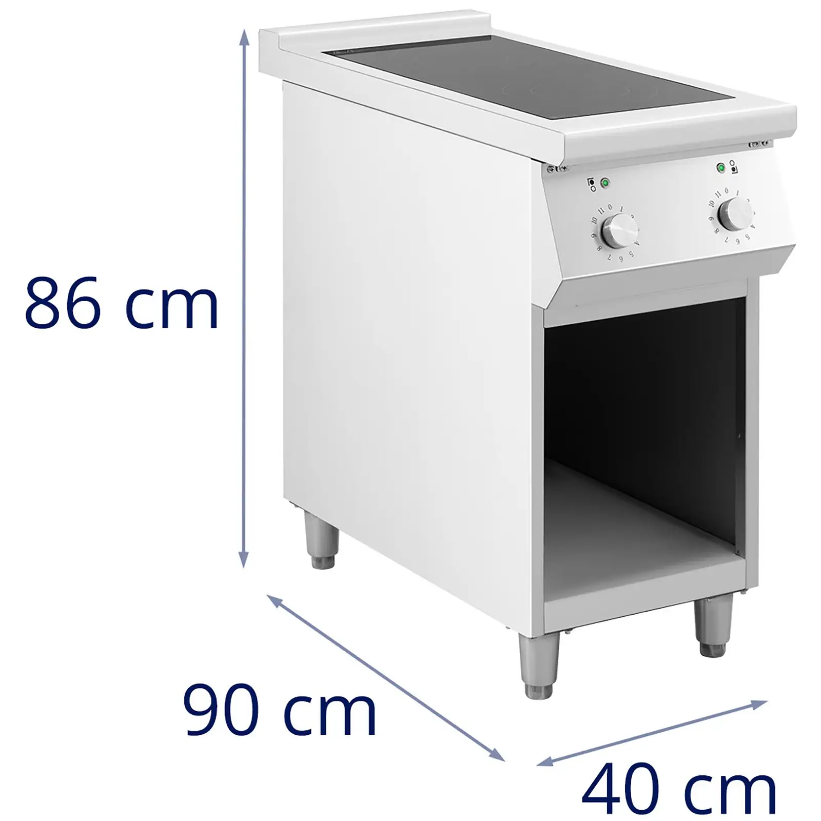 Produtos recondicionados Fogão de indução - 8500 W - 2 queimadores - 260°C - espaço de armazenamento - Royal Catering