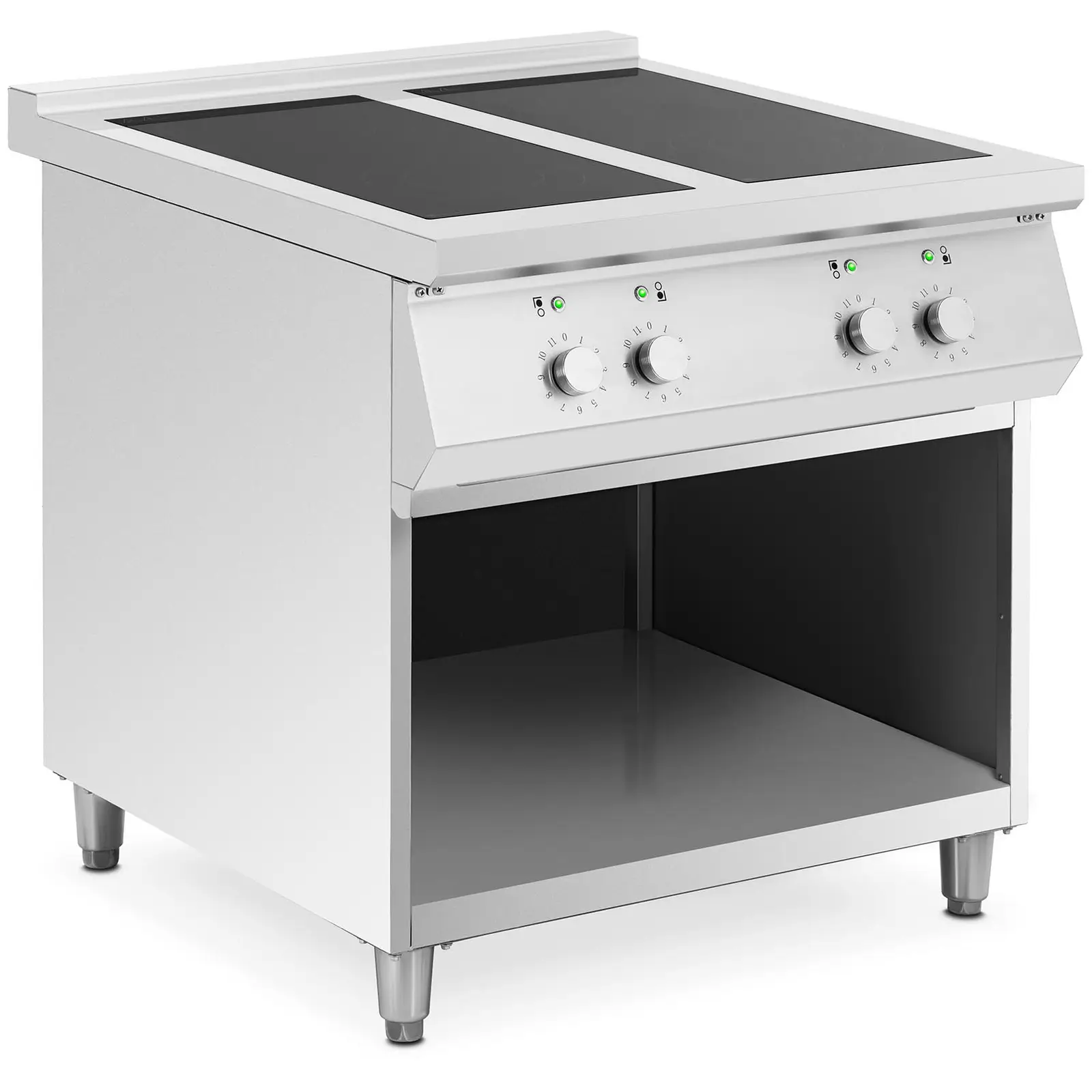 Kuchenka indukcyjna - 1700 W - 4 palniki - 260°C - miejsce do przechowywania - Royal Catering