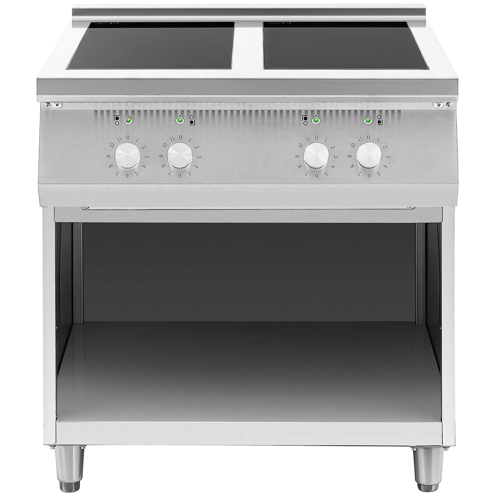 Индукционен котлон - 17 000 W - 4 повърхности за готвене - 260 °C - Място за съхранение - Royal Catering