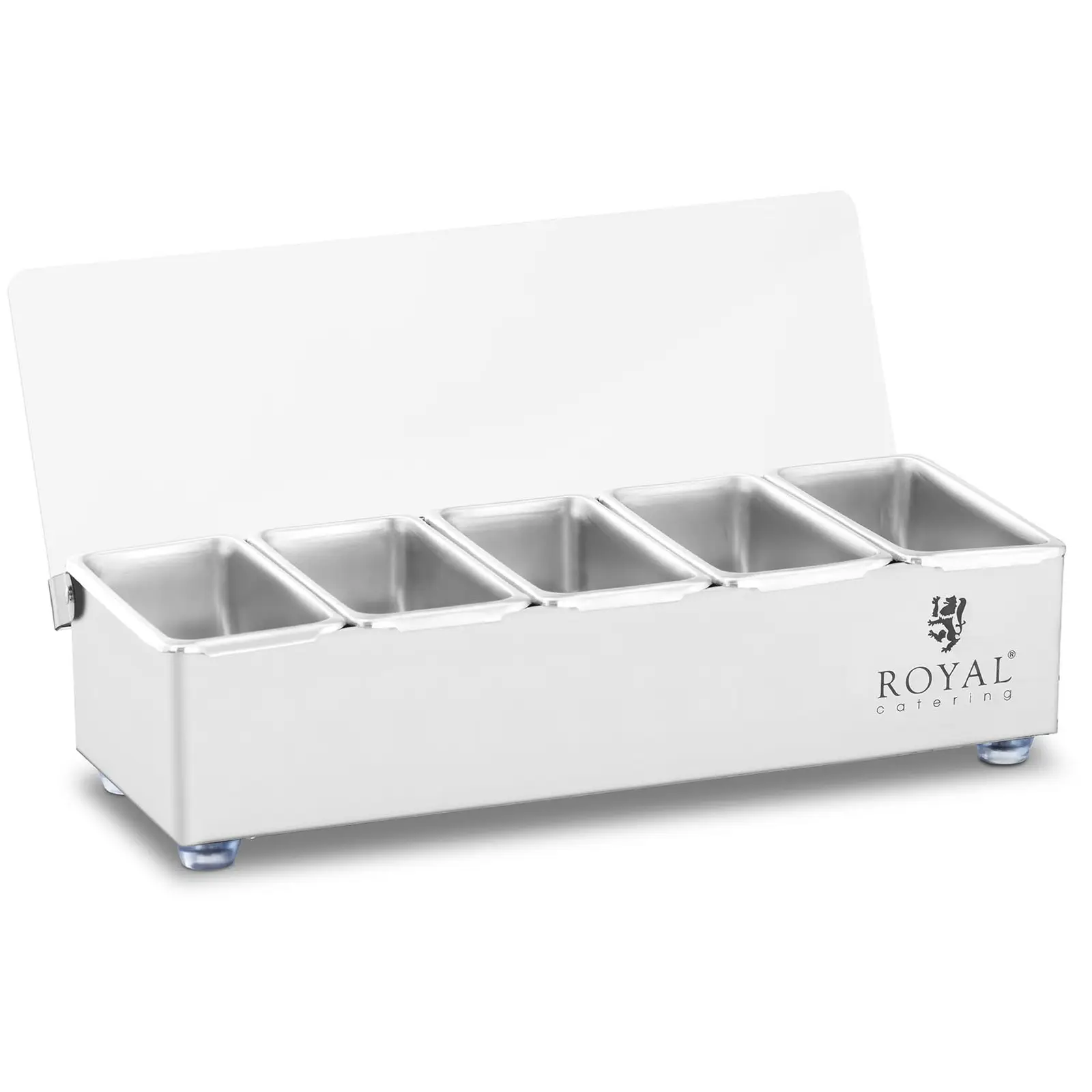 Contenitore portacondimenti - Acciaio inox - 5 x 0,4 L - Royal Catering