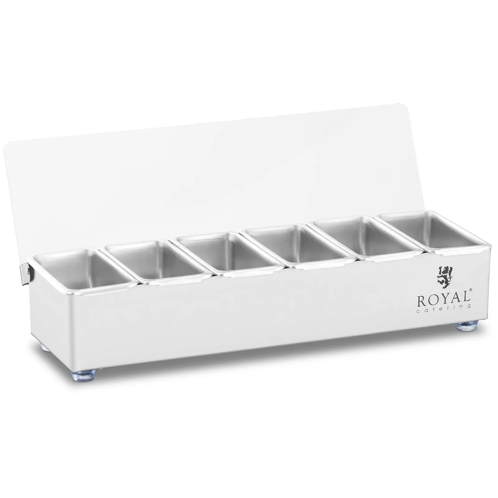 Contenitore portacondimenti - Acciaio inox - 6 x 0,4 L - Royal Catering