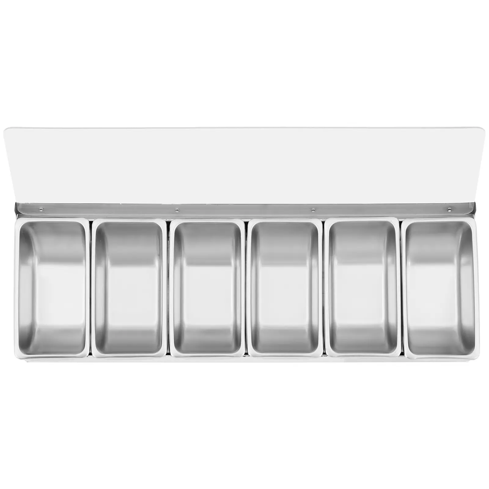 Contenedor para ingredientes - acero inoxidable - 6 x 0,4 L - Royal Catering (Capacidad del depósito [L]: 0,4)