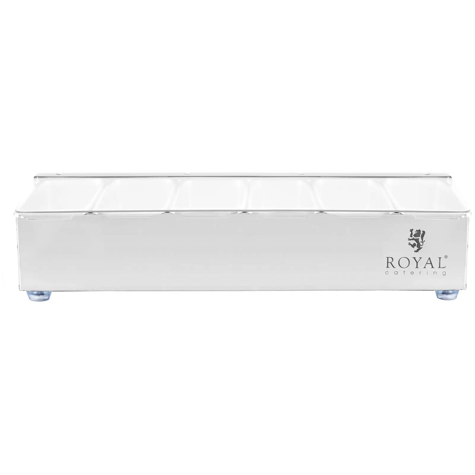 Contenedor para ingredientes - acero inoxidable - 6 x 0,4 L - Royal Catering (Peso: 1.3 kg)