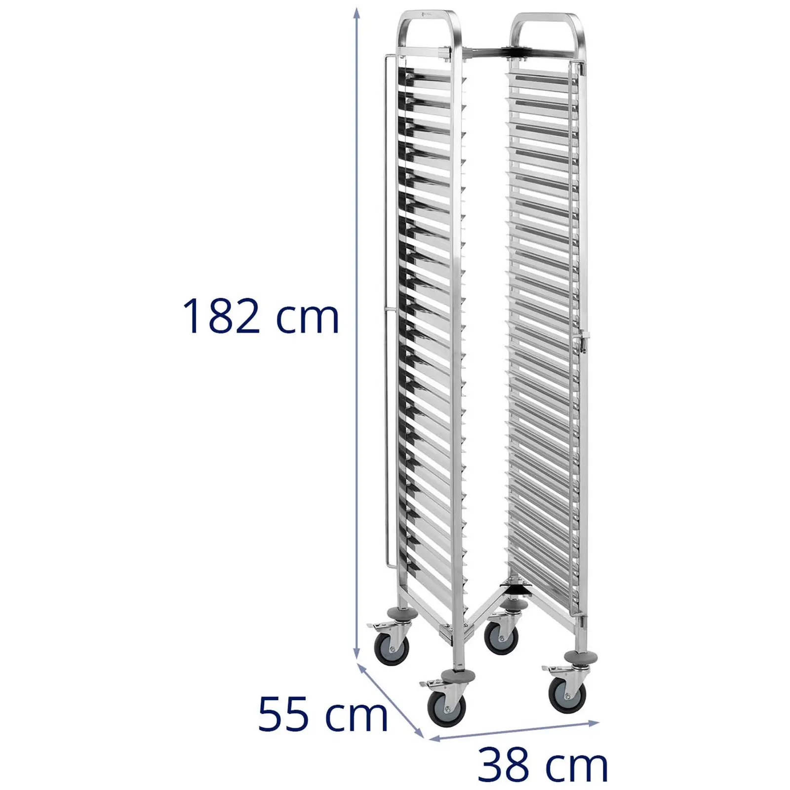 Chariot à plateaux - 20 emplacements GN 1/1 ou 30 emplacements GN 1/3 - Royal Catering (Diamètre roulettes: 100 mm)