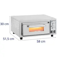 Pizza Oven - 1 chamber - 2200 W - Ø 35 cm - refractory stone - Royal Catering