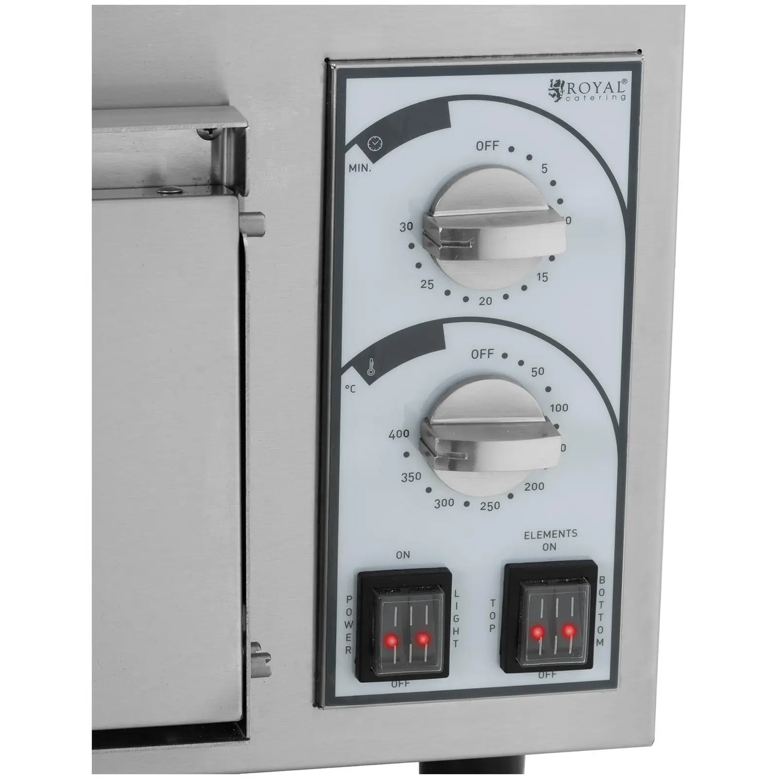 Pec na pizzu - 2 komory - 4 400 W - Ø 35 cm - žáruvzdorný kámen - Royal Catering (Časovač: Ano)