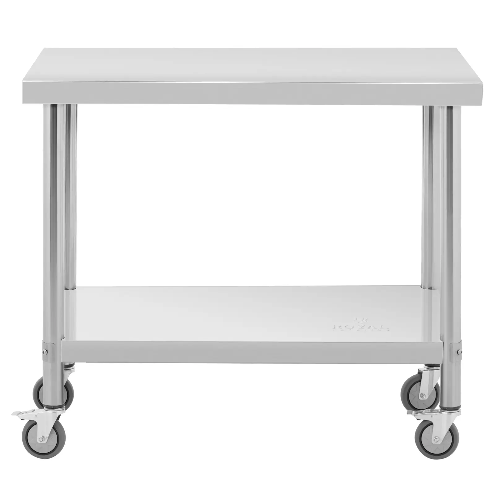 Edelstahltisch mit Rollen - PREMIUM - 60 x 100 cm - 155 kg - Royal Catering - 3
