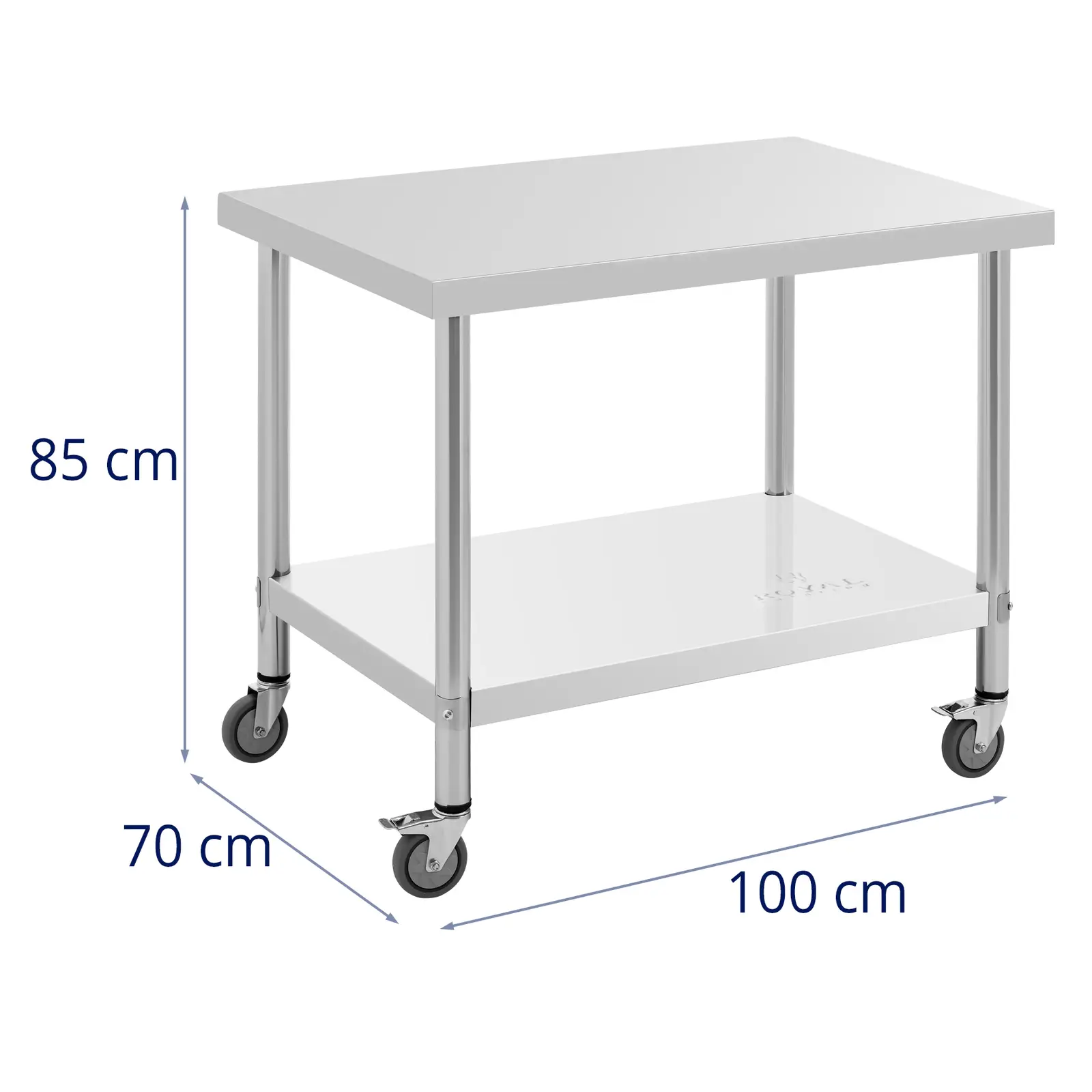 IDZO Supporto Per Piante Con Ruote, Portata 200 Kg, Regolabile 38-53 Cm, Con Ruote Bloccabili, Blu