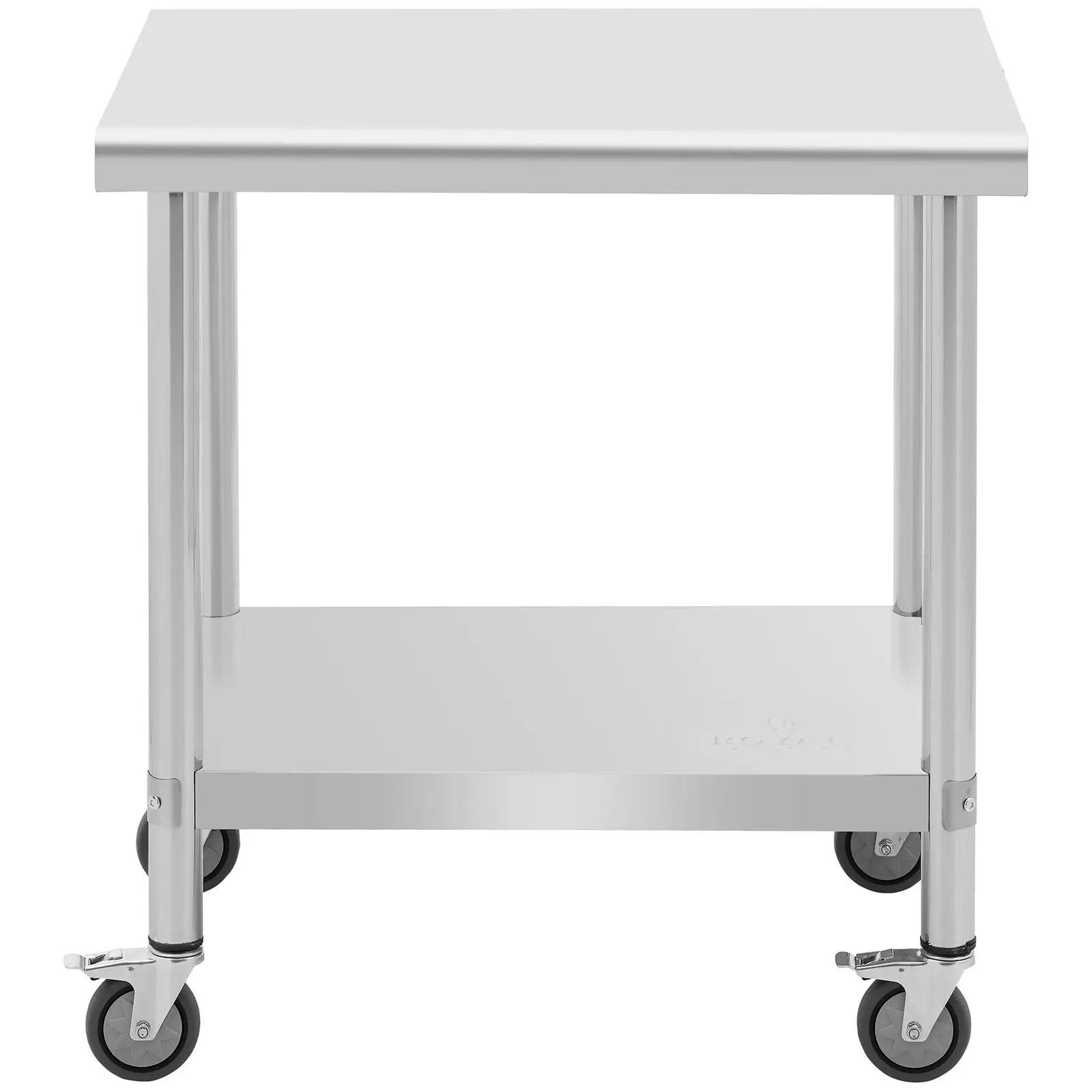 Mesa de acero inoxidable con ruedas - 60 x 80 cm - capacidad de carga: 135 kg - Royal Catering