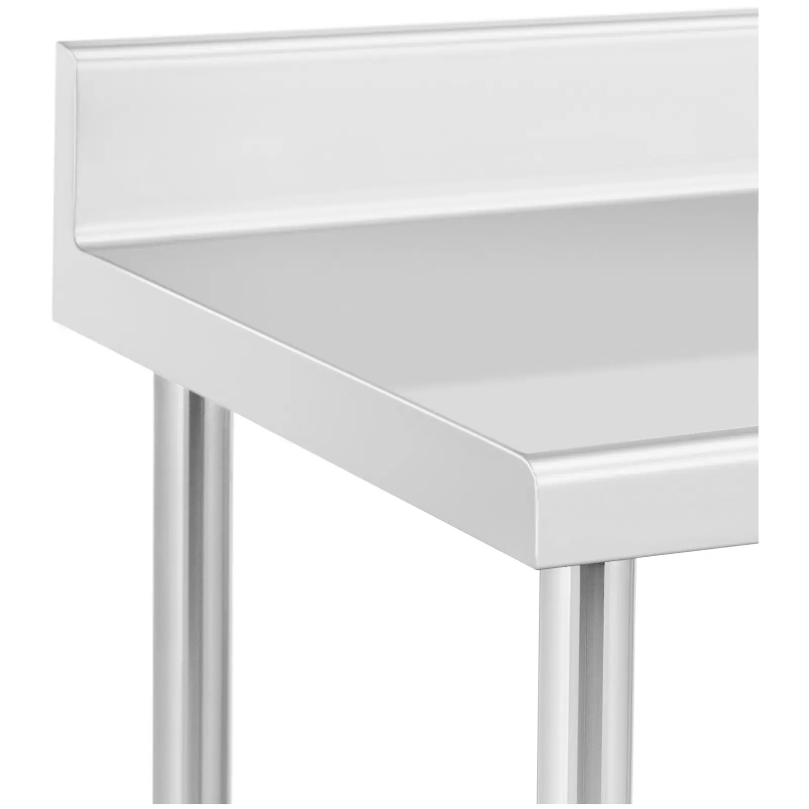 B-varer Arbeidsbenk på hjul - PREMIUM - 60 x 150 cm - 160 kg - bakkant - Royal Catering (Antall hyller: 2)